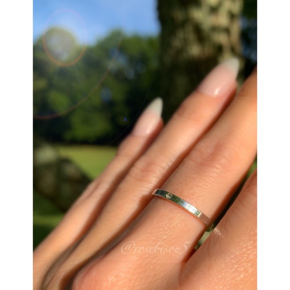 🌙🆕Simulated Diamond Boho Silver Stacking Rings - Picture 2 of 7